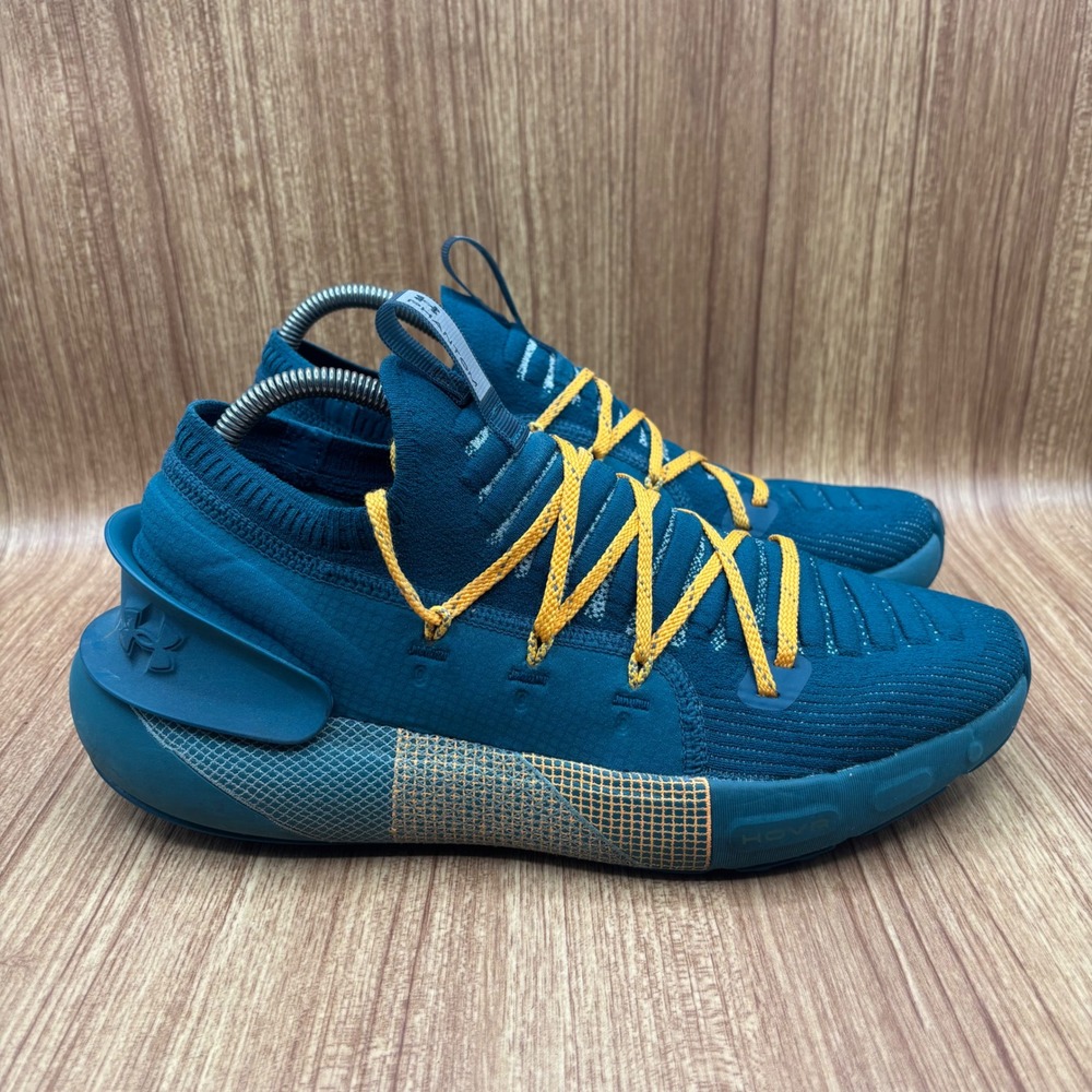 Under Armour HOVR Phantom 3 Teal Yellow Mens 9.5 Running Shoes 3025518-300